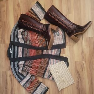 Vintage 70s 80s Space Dye Boho Hippie  Sweater M